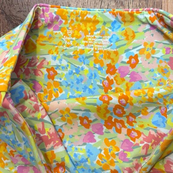 NWT Stone Fox Swim Sumatra Bikini Bottom In Flower Fields Size XS - Picture 5 of 7